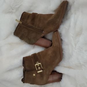 Franco Sarto Dorinda Suede Leather Ankle Booties